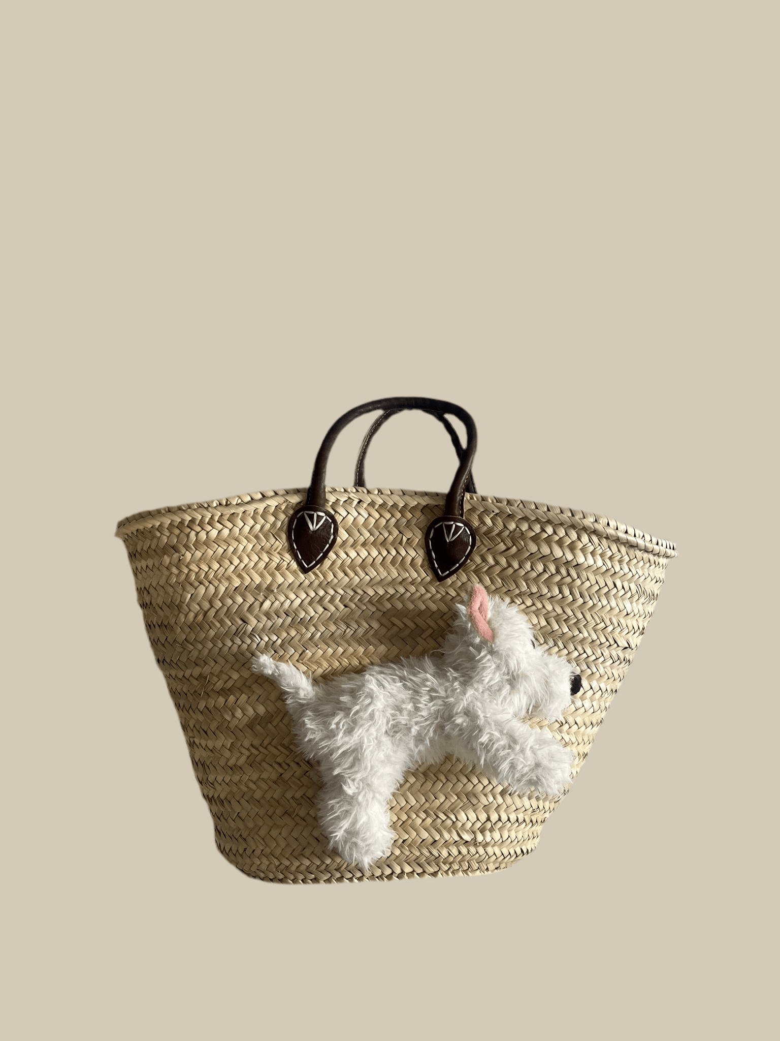 Große Korbtasche Ketty, mit Ledergriffen. - ZIEGFELD Kids