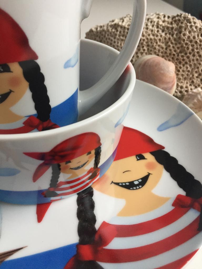 Piratin Paula 3 teiliges frühstücksset Porzellan - ZIEGFELD Kids