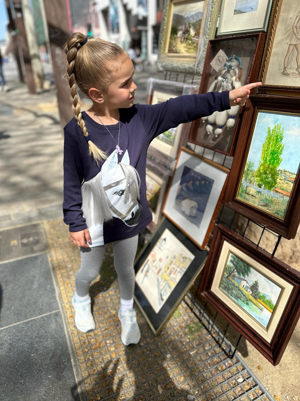 Pony Snowflake Marine Langarm shirt- ZIEGFELD Kids