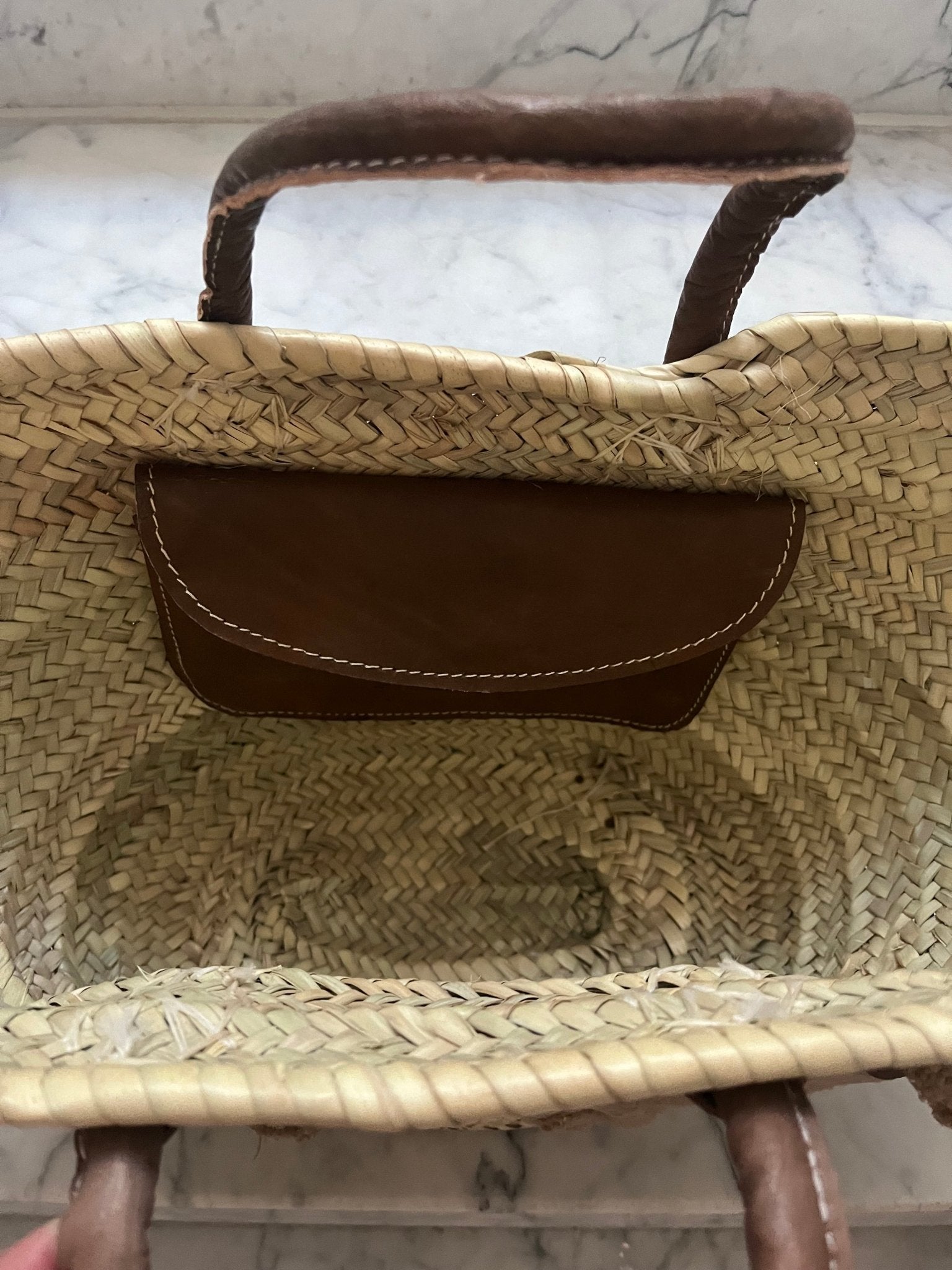 Große Korbtasche BOBBY mit Ledertasche innen - ZIEGFELD Kids