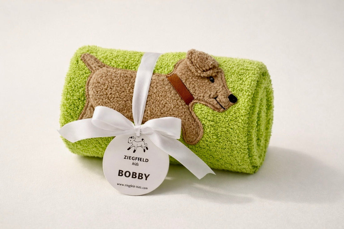 Bobby Frottee Handtuch 50cm x 100cm für Hundefans in 11 Farben - ZIEGFELD Kids