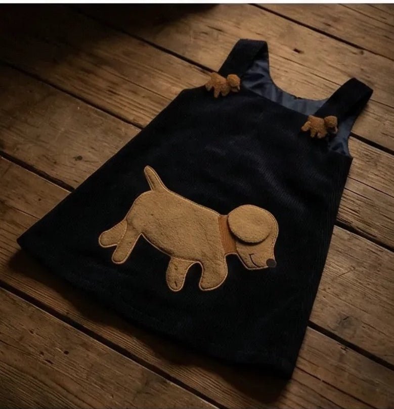 BOBBY KLEID aus dunkelblauem Feincord - ZIEGFELD Kids