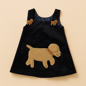 BOBBY KLEID aus dunkelblauem Feincord - ZIEGFELD Kids