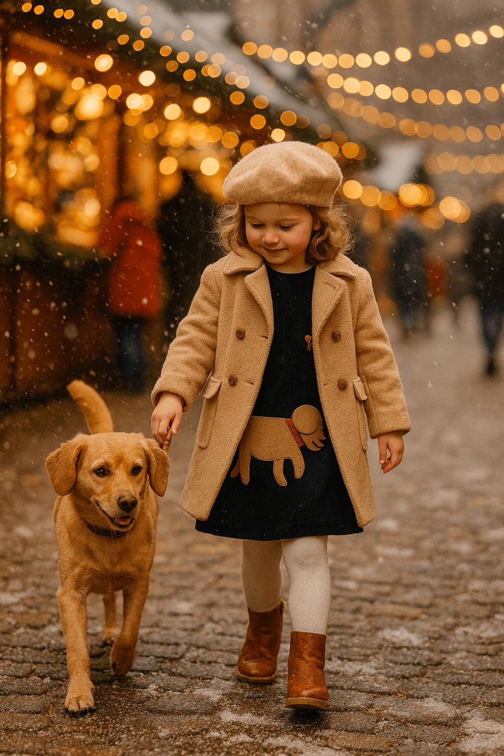 BOBBY KLEID aus dunkelblauem Feincord - ZIEGFELD Kids