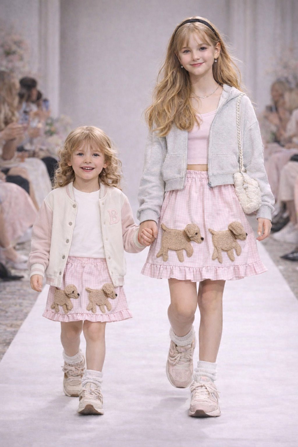 BOBBY Rock, mit Hund, Vichykaro rosa - ZIEGFELD Kids