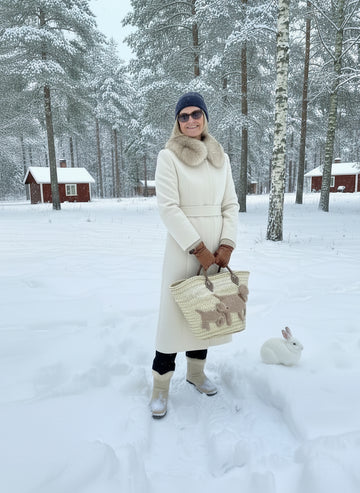 Große Korbtasche BOBBY and SON mit Lederinnentasche - ZIEGFELD Kids