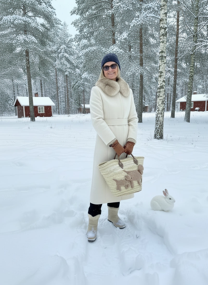 Große Korbtasche BOBBY and SON mit Lederinnentasche - ZIEGFELD Kids