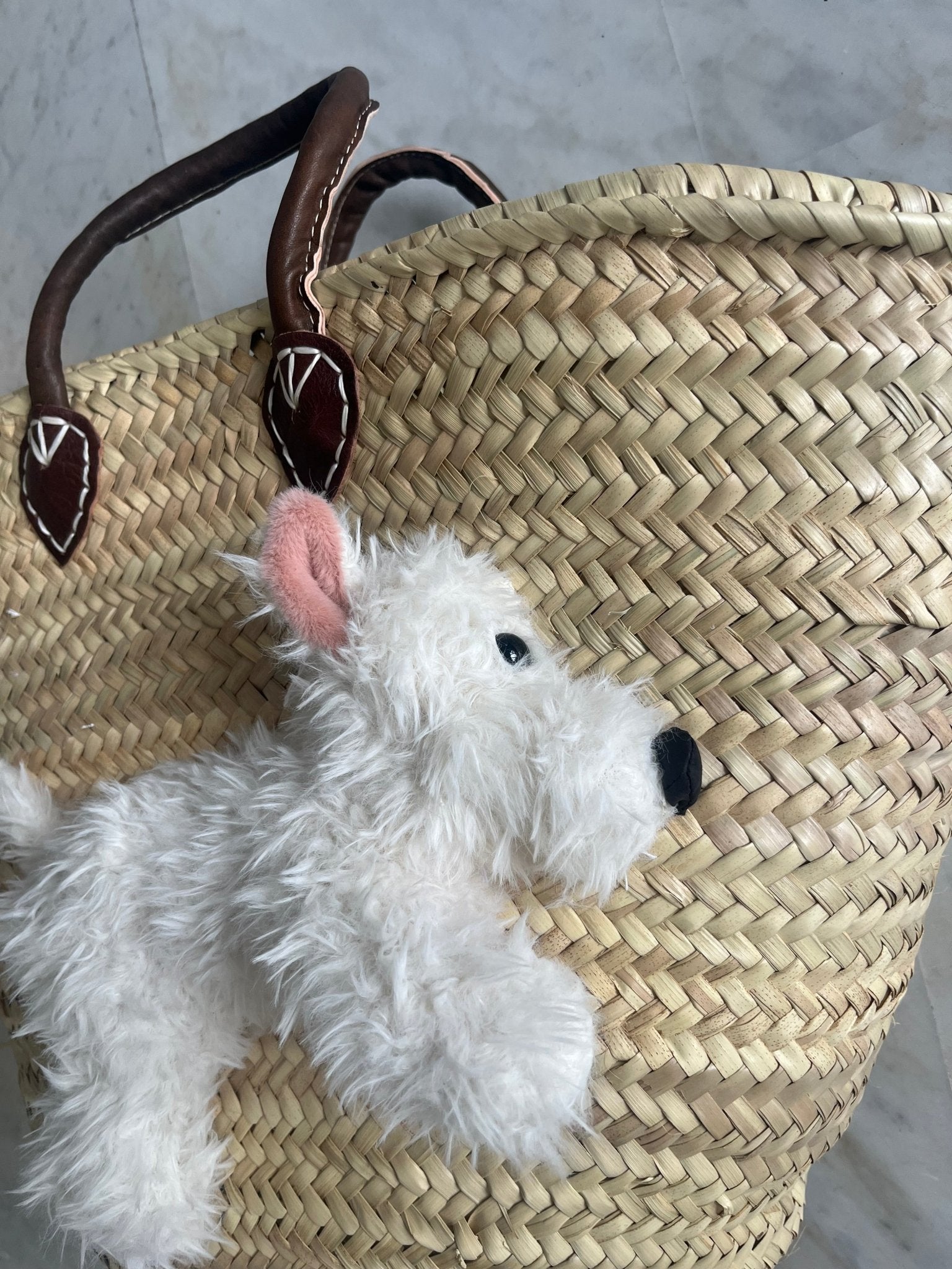 Große Korbtasche Ketty, mit Ledergriffen. - ZIEGFELD Kids