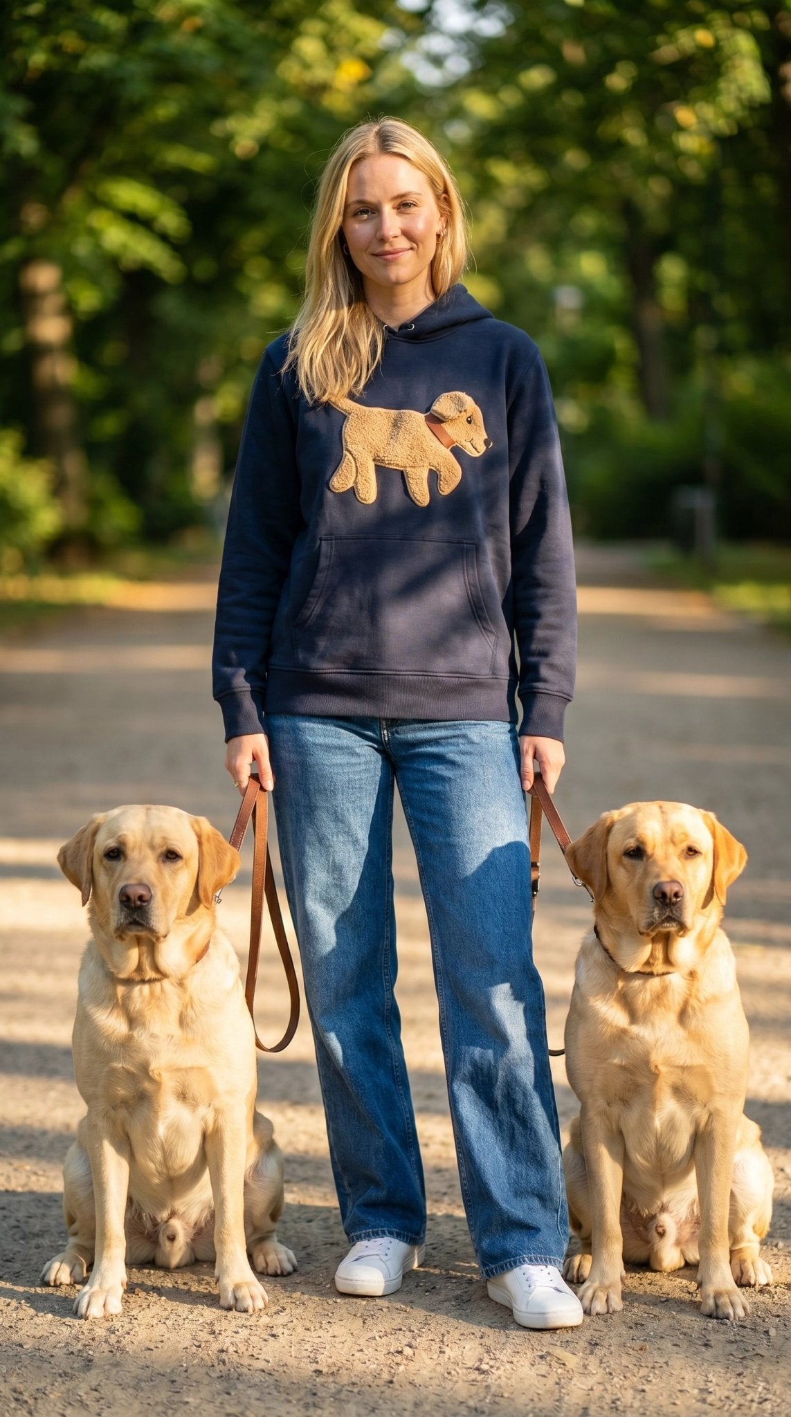 Hund BOBBY - Blauer Hoodie mit Schlappohr für Erwachsene - ZIEGFELD Kids