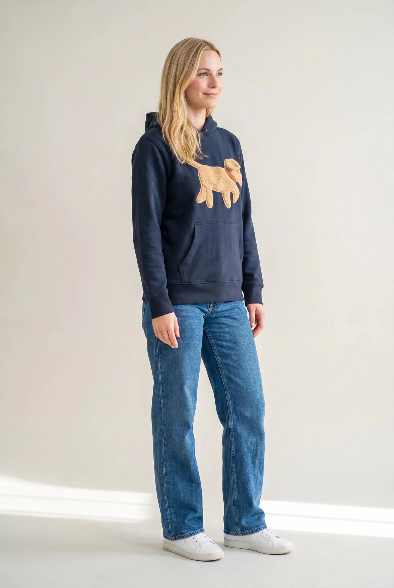 Hund BOBBY - Blauer Hoodie mit Schlappohr für Erwachsene - ZIEGFELD Kids