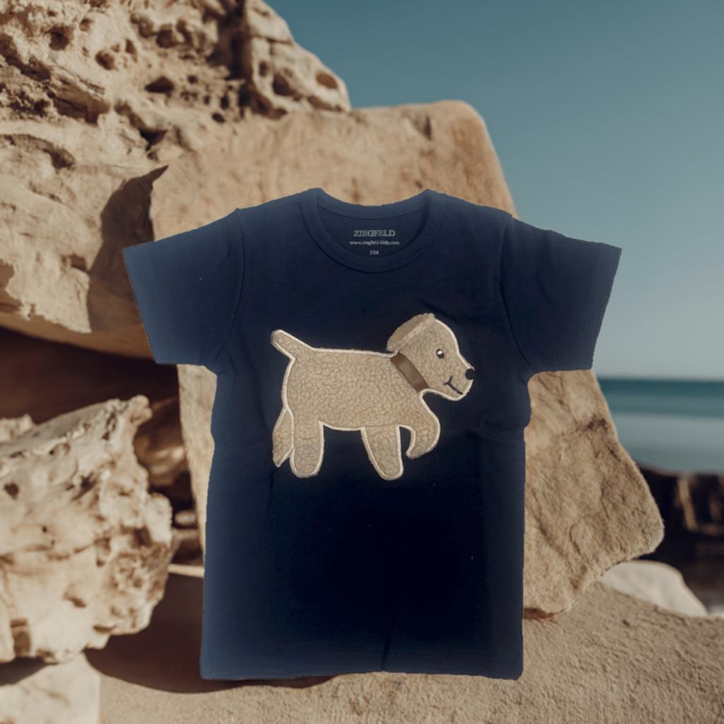 Hund BOBBY Shirt dunkelblau, kurzarm - ZIEGFELD Kids