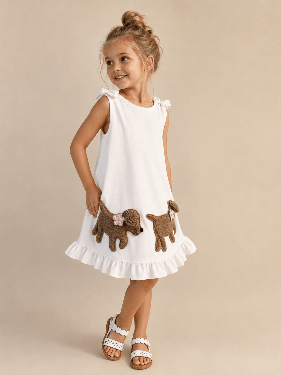 KITTY Kleid aus weißer Premium Baumwolle - ZIEGFELD Kids