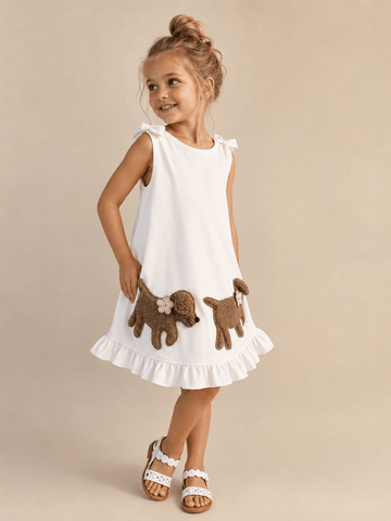 KITTY Kleid aus weißer Premium Baumwolle - ZIEGFELD Kids
