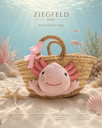 Kleine Korbtasche Axolotl - ZIEGFELD Kids