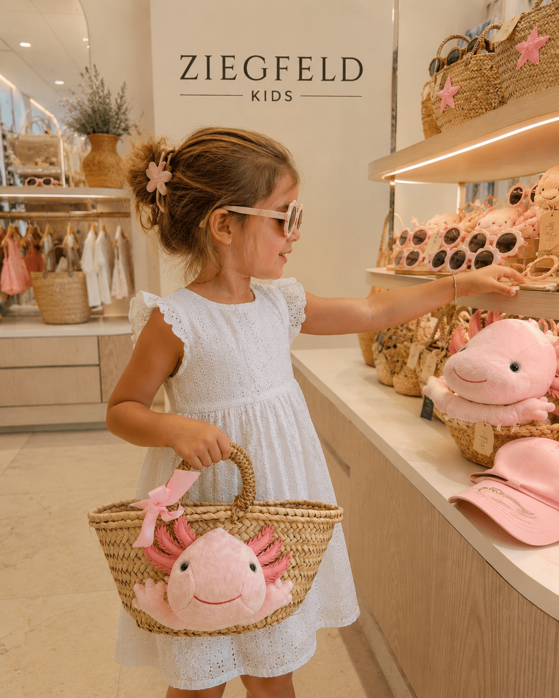 Kleine Korbtasche Axolotl - ZIEGFELD Kids