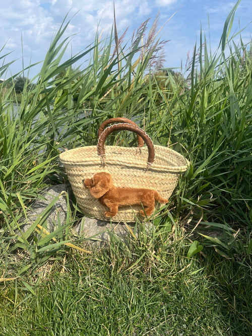 Kleine Korbtasche Dackel AUGUST