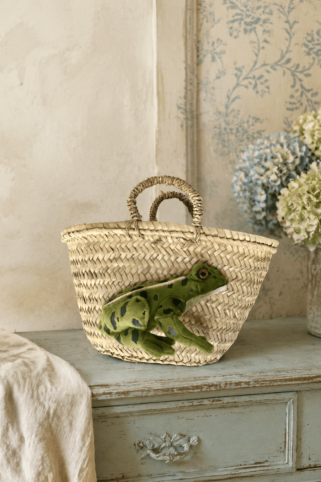 Kleine Korbtasche Frosch Freddy - handgeflochtene Korbtasche - ZIEGFELD Kids