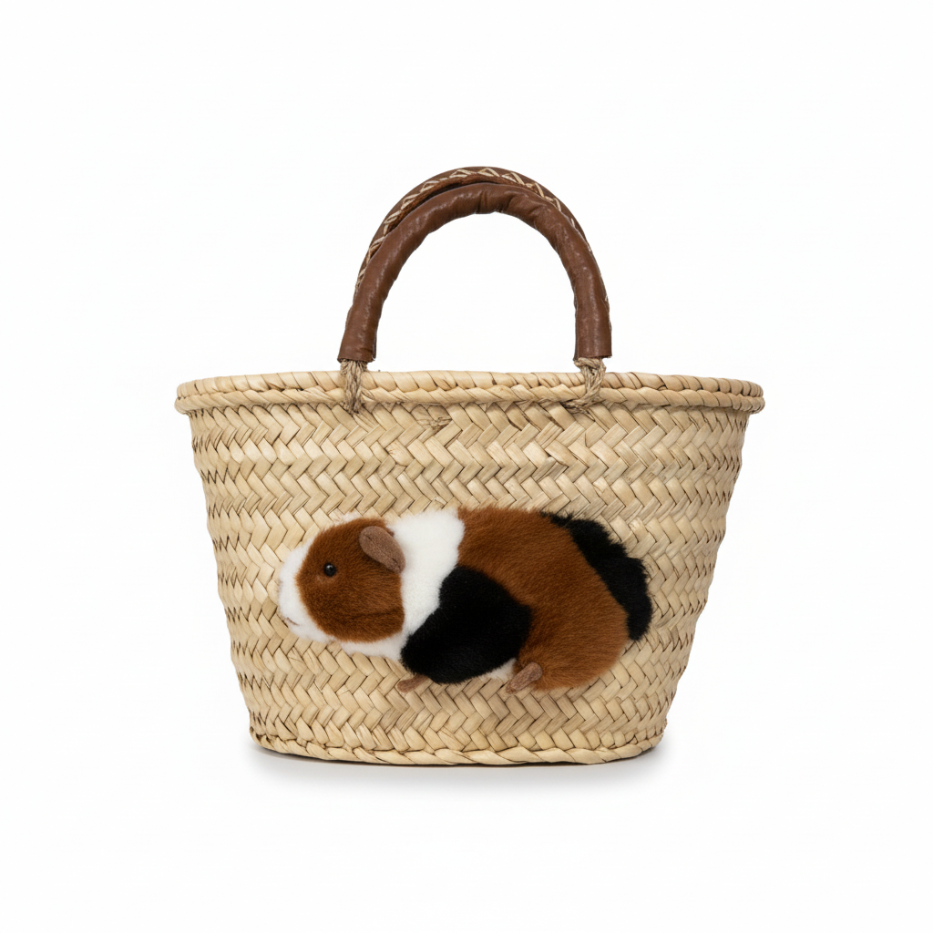 Small wicker bag guinea pig Millie