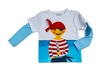 Pirat Paul schöner Pulli für Jungen mit Augenklappe zum Hochklappen - ZIEGFELD Kids