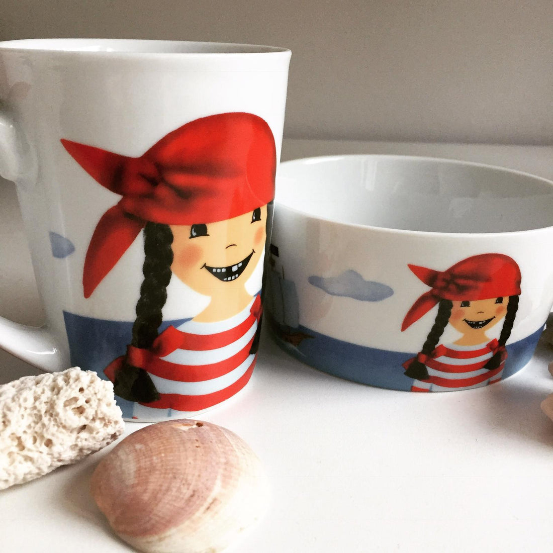 Piratin Paula 3-teiliges Frühstücksset Porzellan - ZIEGFELD Kids