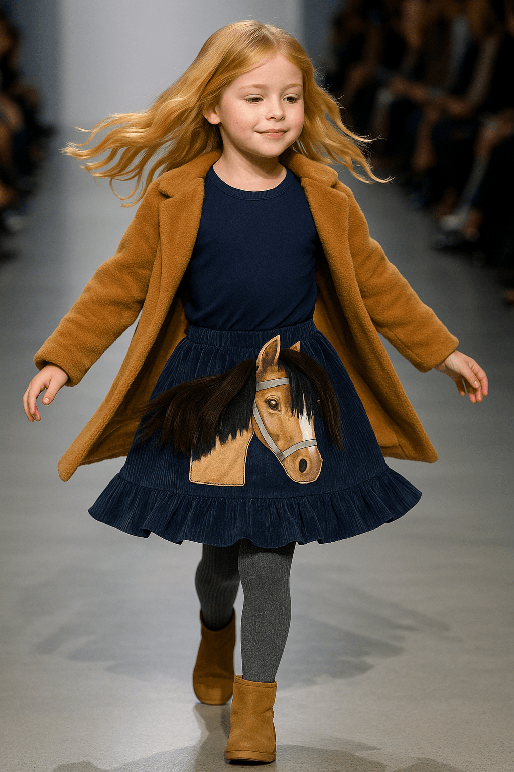 Pony Linda Rock, Breitcord, mit echter Mähne - ZIEGFELD Kids