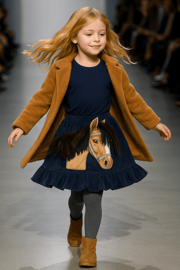 Pony Linda Rock, Breitcord, mit echter Mähne - ZIEGFELD Kids