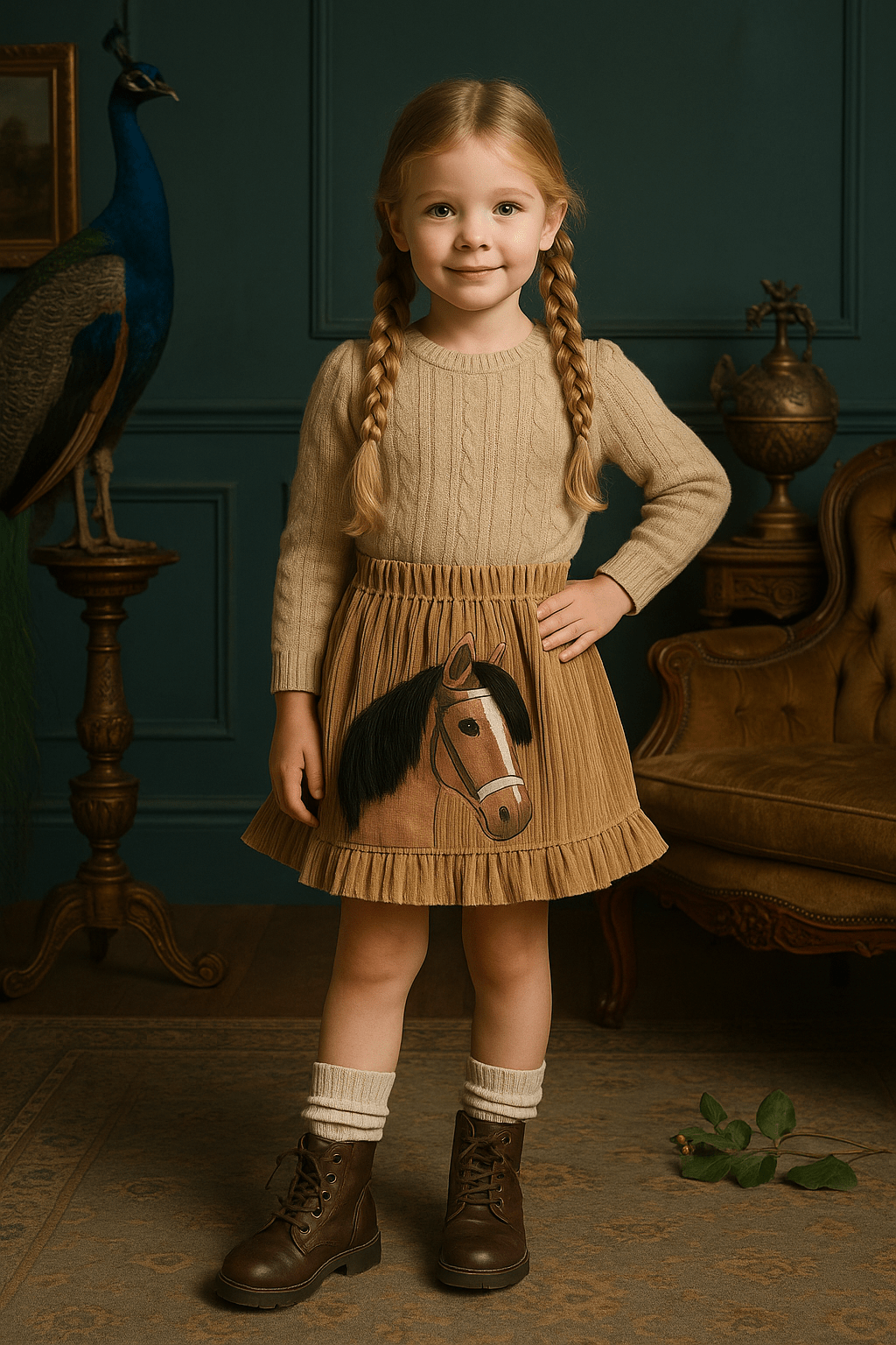 Pony Linda Rock, Breitcord, mit echter Mähne - ZIEGFELD Kids