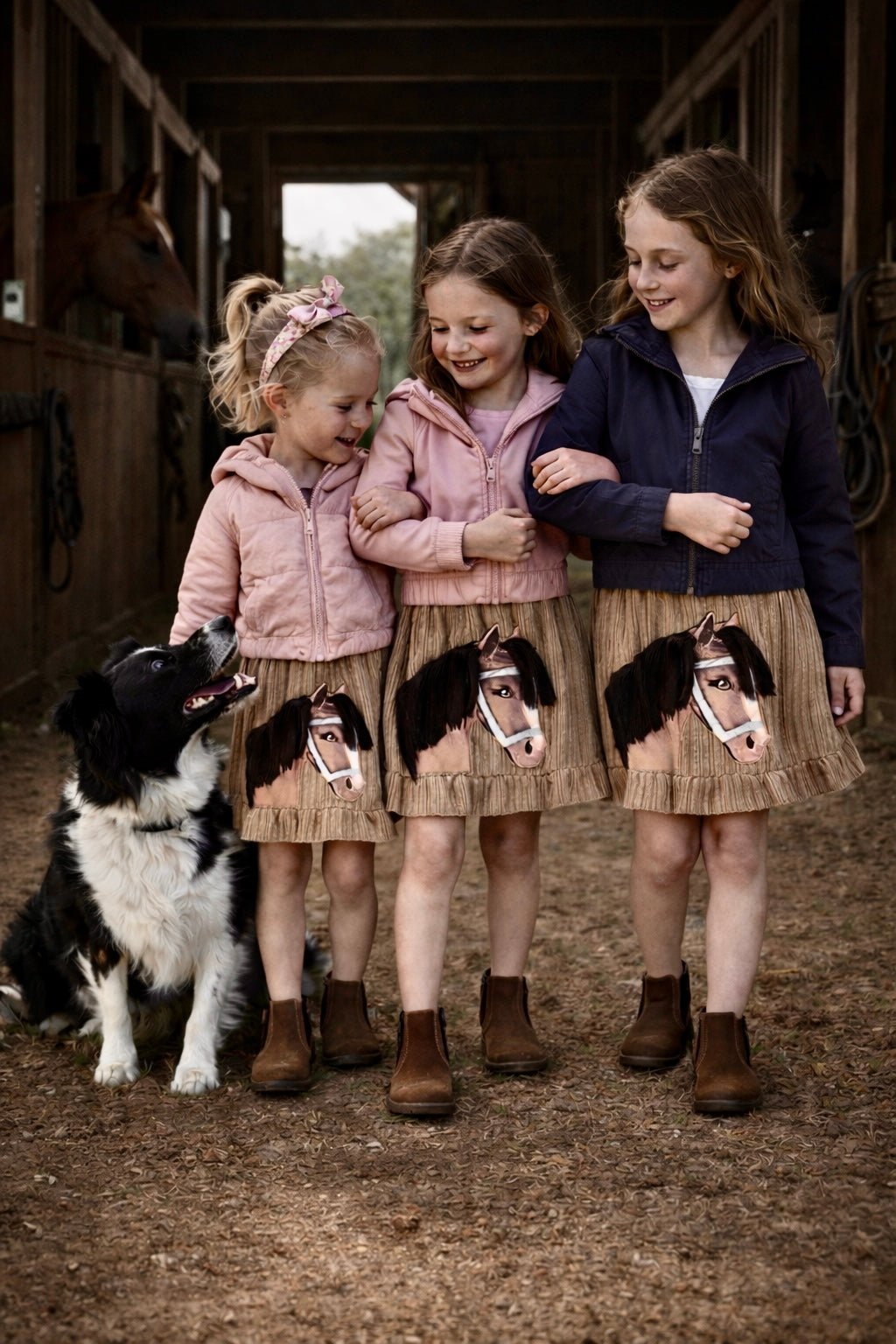 Pony Linda Rock, Breitcord, mit echter Mähne blau - ZIEGFELD Kids