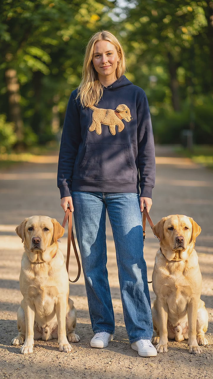 Hoodie Bobby für Erwachsene mit Hund