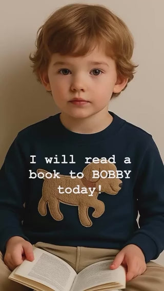 Hund BOBBY Shirt dunkelblau, kurzarm mit Teddyfell und Geheimtasche im Ohr!