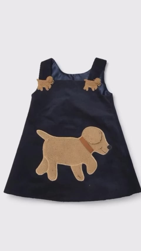 BOBBY KLEID aus dunkelblauem Feincord