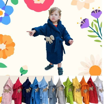kinder Bademantel hund in 12 Farben - ZIEGFELD Kids