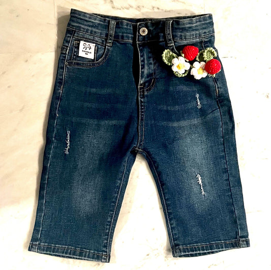 sommer jeans-Erdbeeren Jeans-Bermuda 