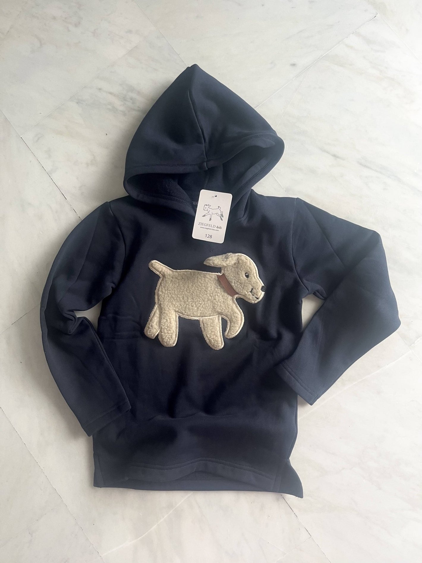 hund Navy blue Hoodie - ZIEGFELD Kids