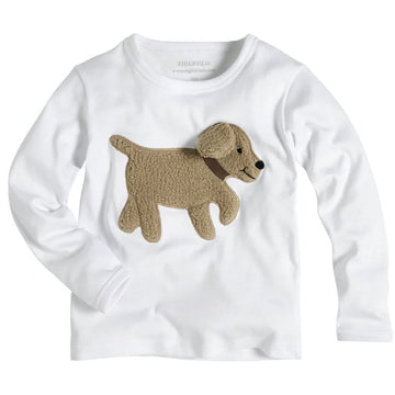 Hund Bobby Weiße Pulli T-Shirt  