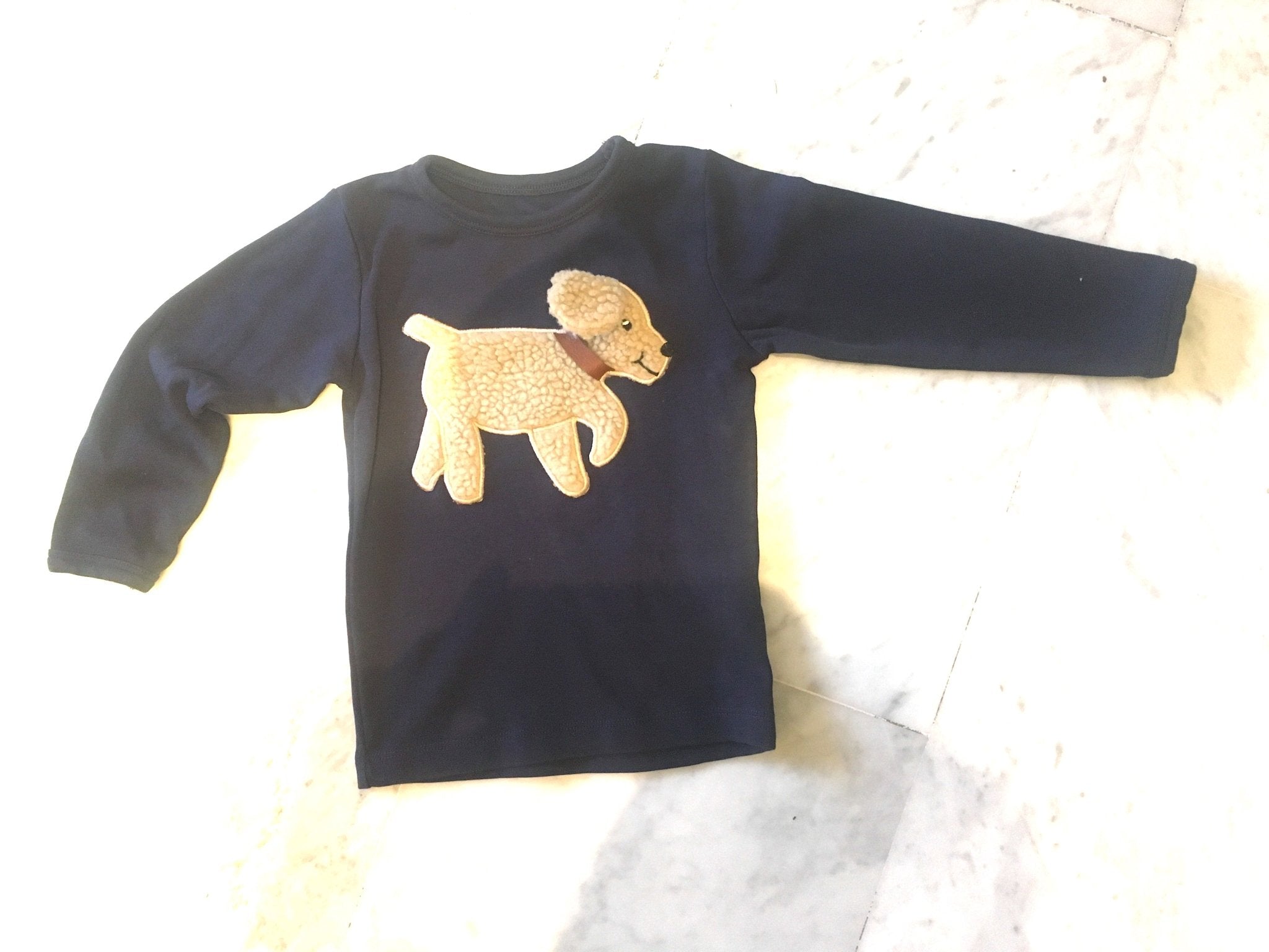 Hund Bobby Shirt navy blue langarm - ZIEGFELD Kids