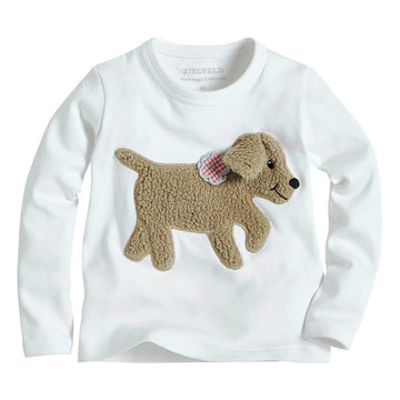 weißes tshirt langarm-Teddyfell  - ZIEGFELD Kids