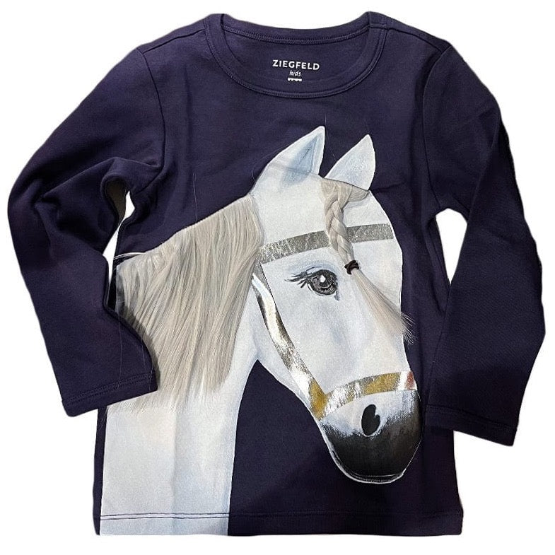 Marine Blue Langarm tshirt - ZIEGFELD Kids