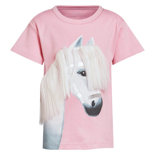 Pony Snowflake T-Shirt mit echter Mähne! - ZIEGFELD Kids